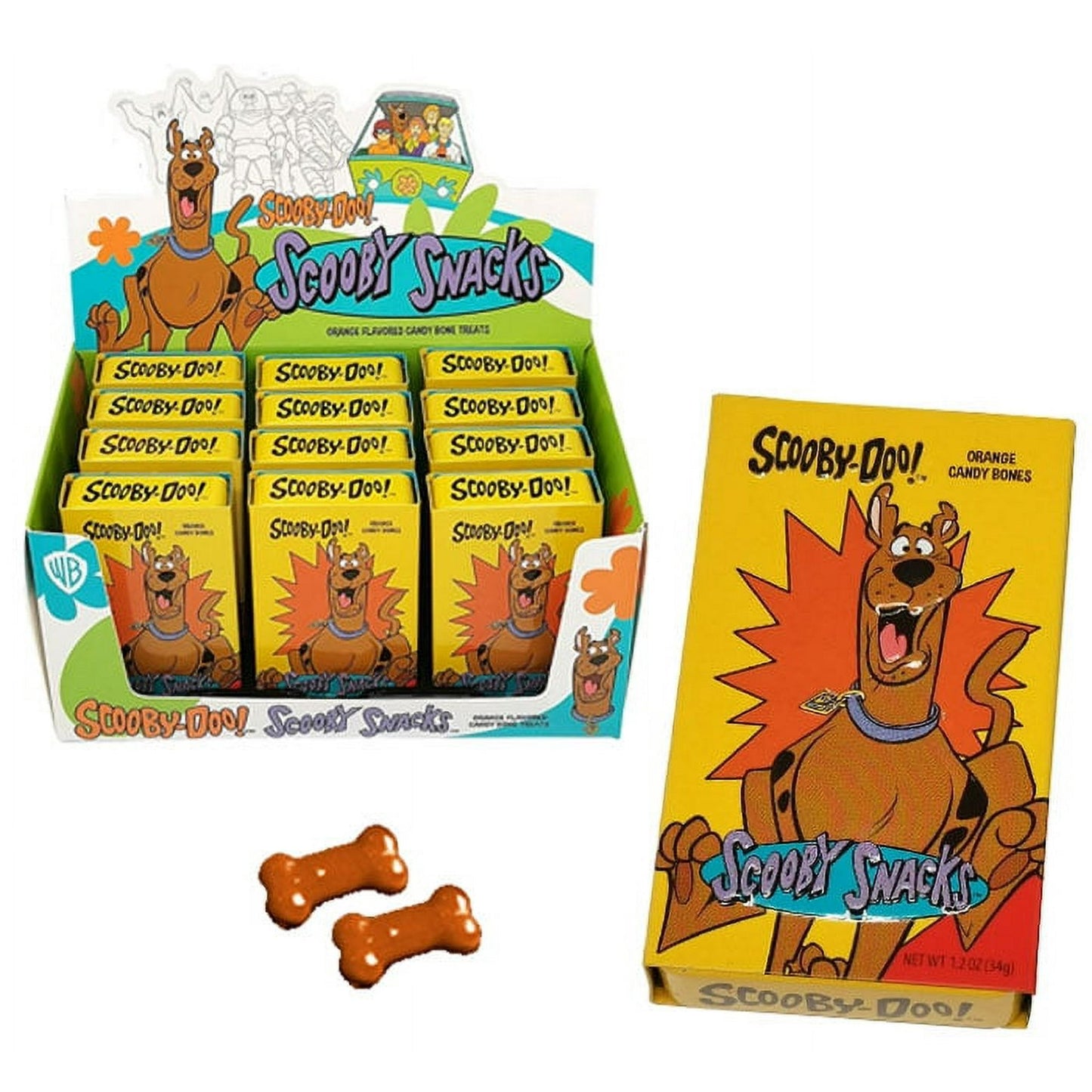 Scooby Doo Scooby Snacks Candy Bone, 1.2 Ounce Tin - 12 Count Display Box