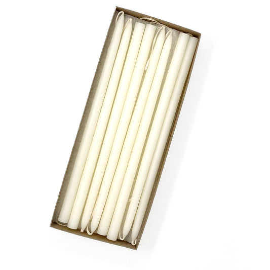 Mole Hollow Candles, 10" Tiny Unscented Taper Candle, Set of 24- Choose from 39 Colors!