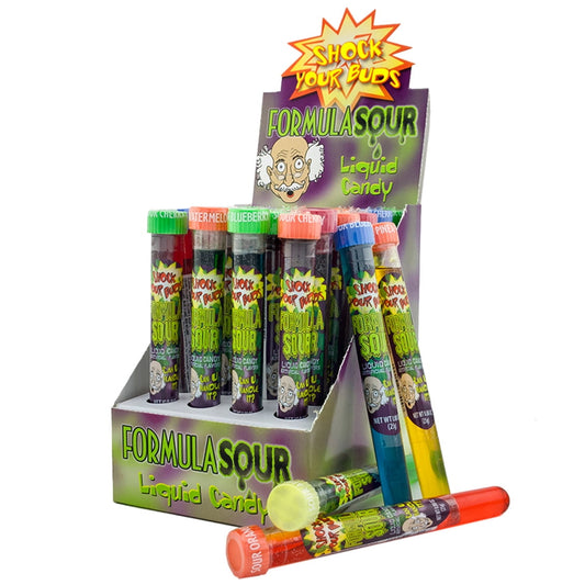 Squire Boone Formula Sour Liquid Candy Test Tubes - 24 Count Display Box