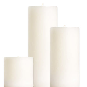 Unscented Pillar Candles, Stark White