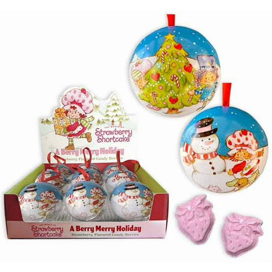 Strawberry Shortcake Candy Ornaments, A Berry Merry Holiday Strawberry Flavored - 9 Count Display Box