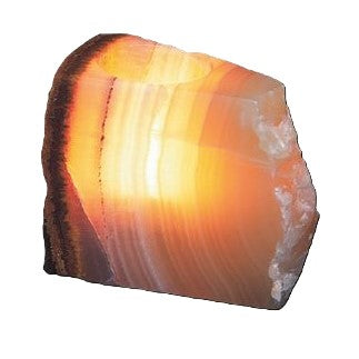 Terra Lights with Cut and Polished Faces Votive/Tea Light Holder