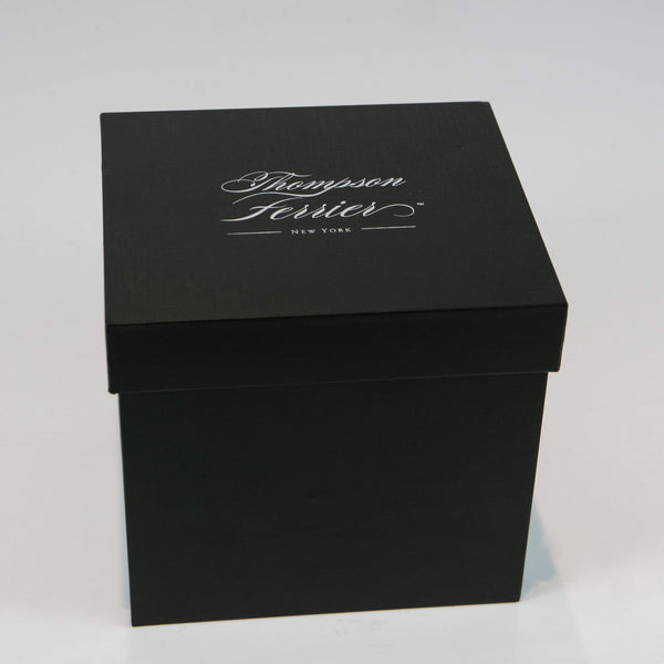 24K Gold Sapphire Blue Glass Buddha Candle, 3-Wick