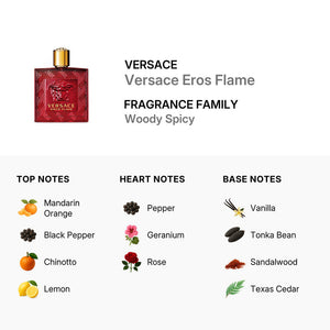 Versace Eros Flame Eau de Parfum Spray for Men 3.4 oz. 100 mL