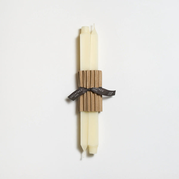Greentree Home Candle, 12" Square Unscented Taper Handmade Beeswax Candles