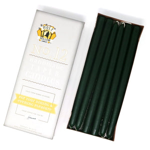 Mole Hollow Candles, 12" Unscented Taper Candle, Set of 12 - Choose from 39 Colors!