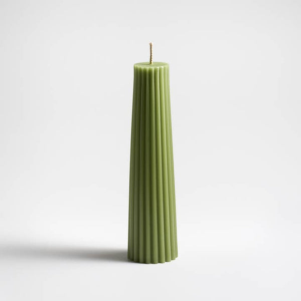 Greentree Home Candle, Petite Pillar Unscented Taper Handmade Beeswax Candles