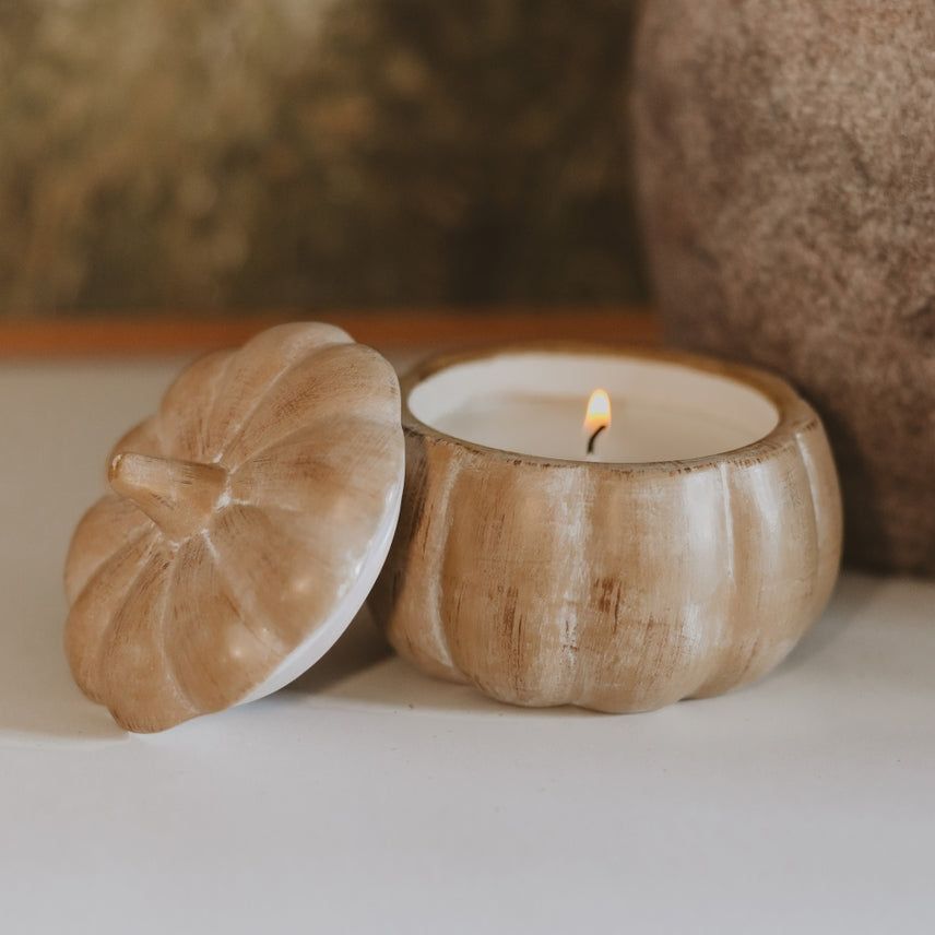 Sweet Water Decor Pumpkin Spice Soy Candle - 8 oz Pumpkin Jar