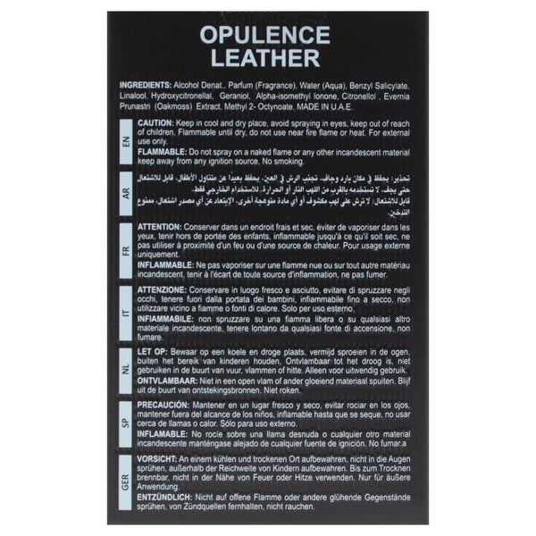 Maison Alhambra Opulence Leather Eau de Parfum Spray for Men, 100 ml