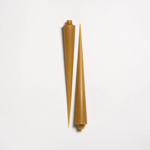 Greentree Home Candle, 14" Cone Unscented Taper Handmade Beeswax Candles