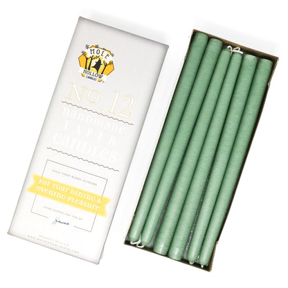 Mole Hollow Candles, 12" Unscented Taper Candle, Set of 12 - Choose from 39 Colors!