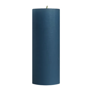 Unscented Pillar Candles, Colonial Blue