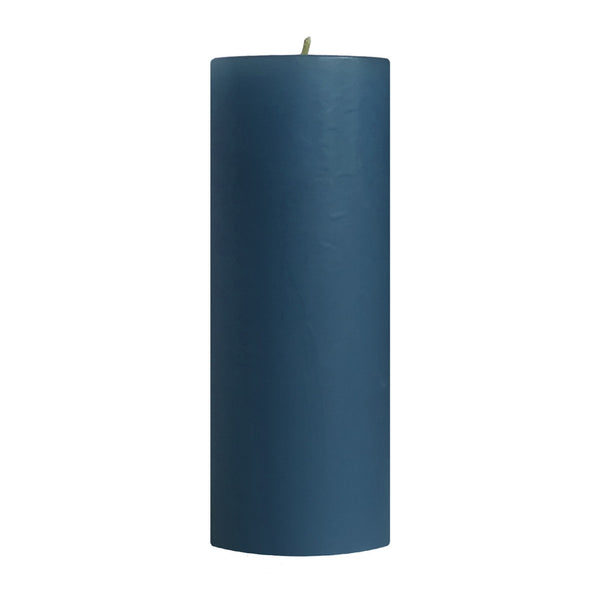 Unscented Pillar Candles, Colonial Blue