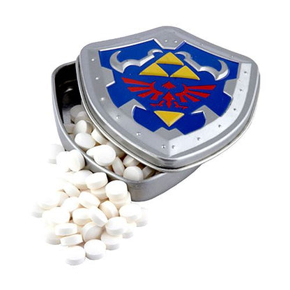 Nintendo Legend of Zelda Shield Shaped Mints, 0.7 Ounce Peppermint Candy in Collectible Tin - 18 Count Display Box