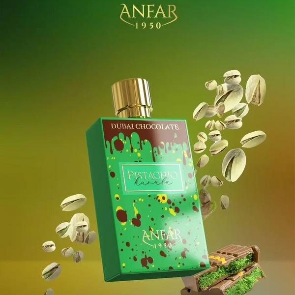 Anfar Dubai Chocolate Pistachio Kunafa Extrait de Parfum Unisex Perfume, 80 ml
