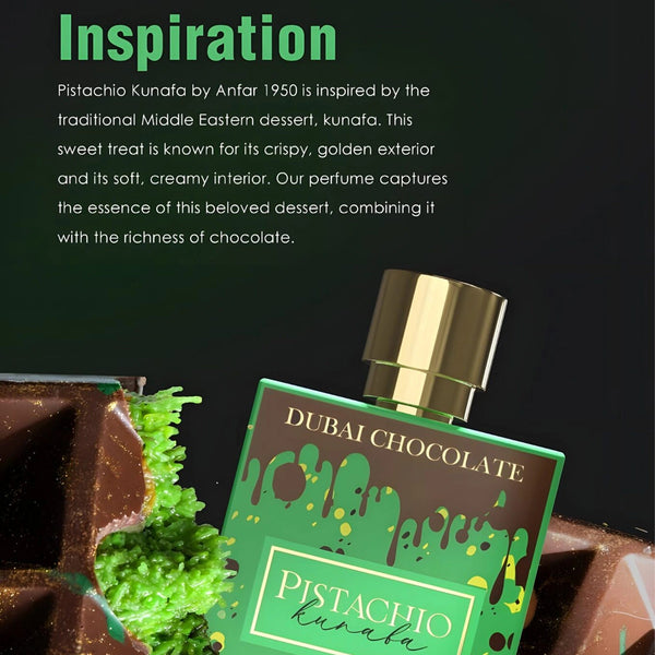 Anfar Dubai Chocolate Pistachio Kunafa Extrait de Parfum Unisex Perfume, 80 ml