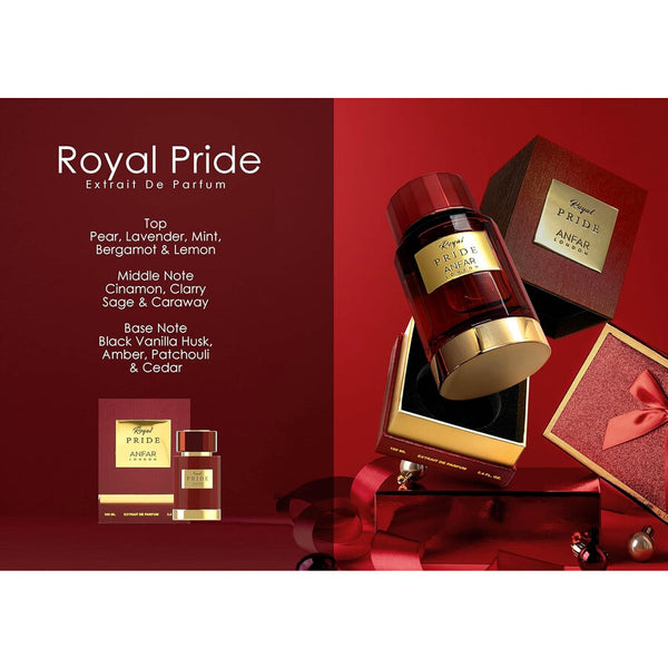 Anfar London Royal Pride Extrait de Parfum Unisex Perfume, 100 ml