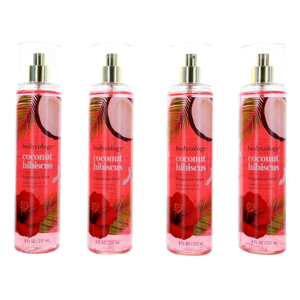 Coconut Hibiscus, 4 Pack 8 oz Fragrance Mist for Women