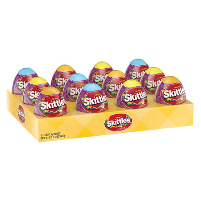 Skittles Original Easter Basket Gummy Candy, 1.6 Ounce Easter Egg - 12 Count Display Tray