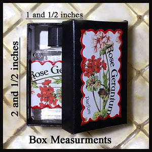 Seventh Muse, Perfume Oil in Black Box, Rose Geranium Scent