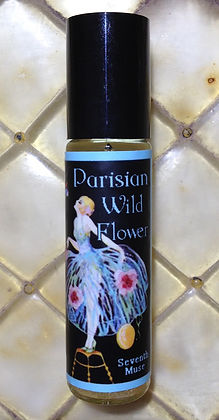 Seventh Muse, Roll On Perfume Oil, 1/3 oz Glass Bottle, Parisian Wild Flower