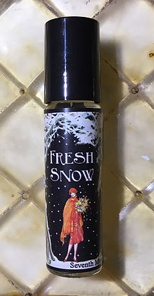 Seventh Muse, Roll On Perfume Oil, 1/3 oz Glass Bottle, Fresh Snow