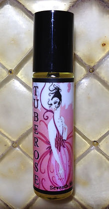 Seventh Muse, Roll On Perfume Oil, 1/3 oz Glass Bottle, Tuberose