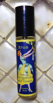 Seventh Muse, Roll On Perfume Oil, 1/3 oz Glass Bottle, Citrus Blend