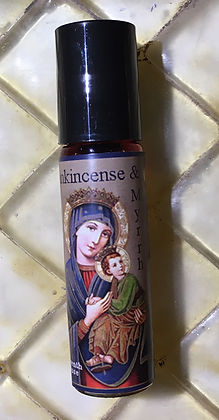 Seventh Muse, Roll On Perfume Oil, 1/3 oz Glass Bottle, Frankincense & Myrrh