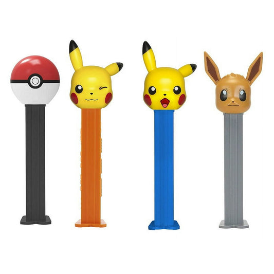 PEZ Pokémon Collection Candy Dispenser, Plus 3 Fruit Flavored Candy Refills, 0.87 Ounce Blister Pack