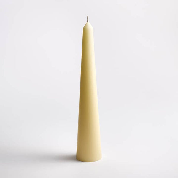 Greentree Home Candle, Tower Pillar Unscented Taper Handmade Beeswax Sculptural Candles