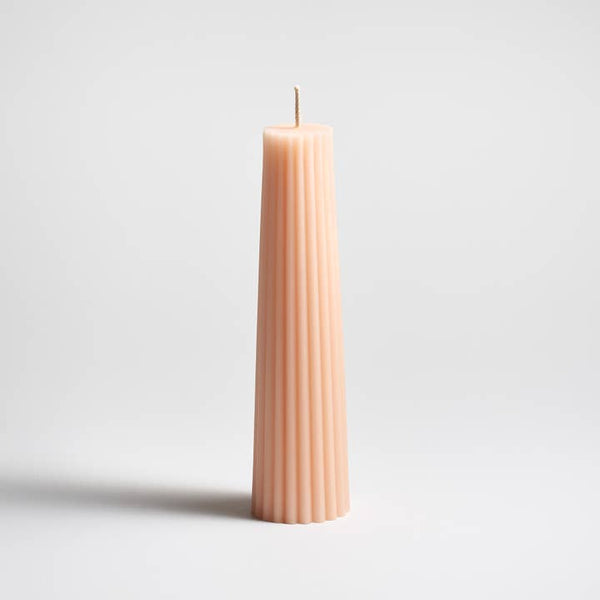 Greentree Home Candle, Petite Pillar Unscented Taper Handmade Beeswax Candles