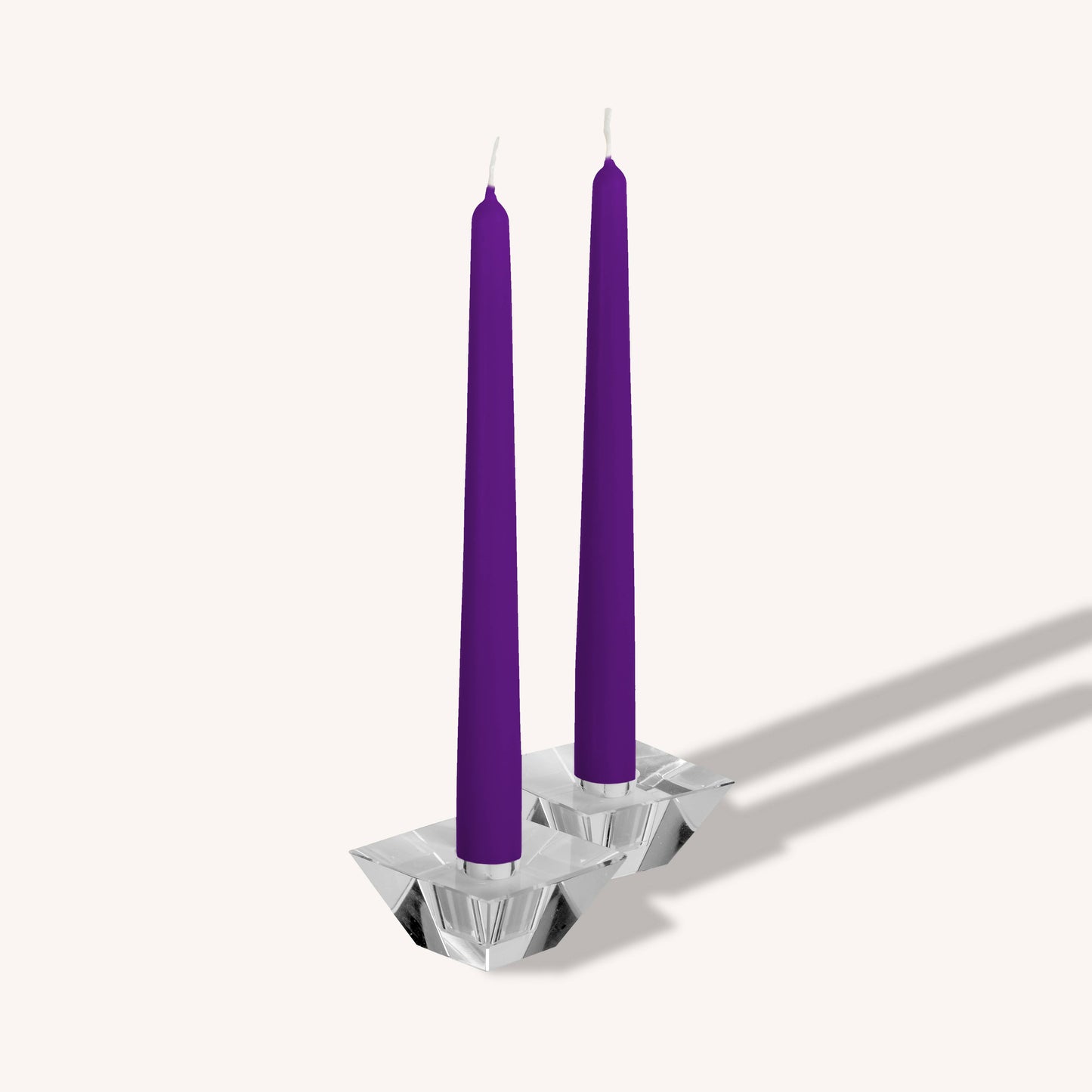 Purple Taper Candles - 10 Inch - 12 Pack