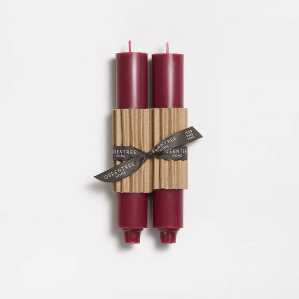 Greentree Home Candle, 9" Column Unscented Taper Handmade Beeswax Candles