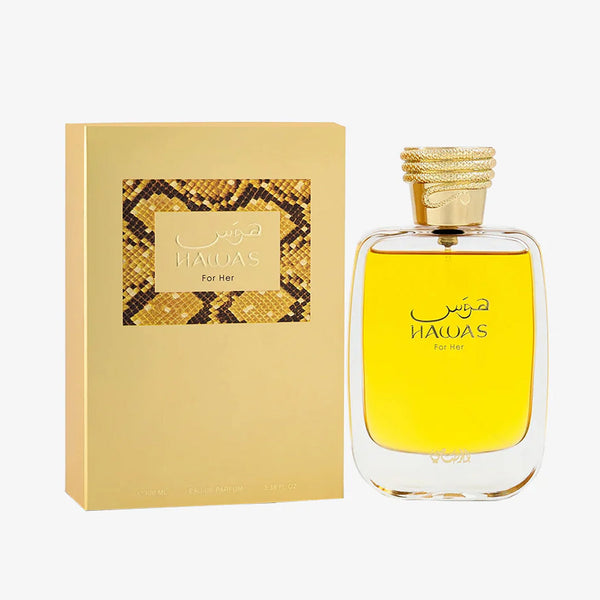 RASASI Hawas Eau de Parfum 100ML Premium Arabian Perfume for Women 3.4 Ounce Lasting Floral Pheromones Perfumes Cologne