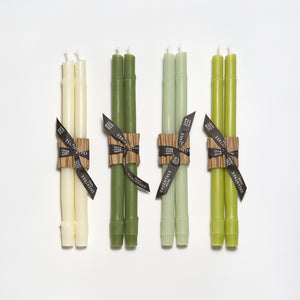 Greentree Home Candle, 12" Bamboo Unscented Taper Handmade Beeswax Candles