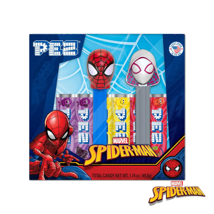 Pez Candy Marvel Spiderman Gift Set, 2 Dispensers & 6 Pez Candy Pack