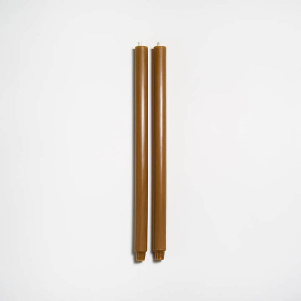 Greentree Home Candle, 18" Fluted Unscented Taper Handmade Beeswax Candles