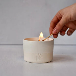 Salt Candle Vessel + Wax Candle Refill