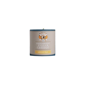 Unscented Pillar Candles, Colonial Blue