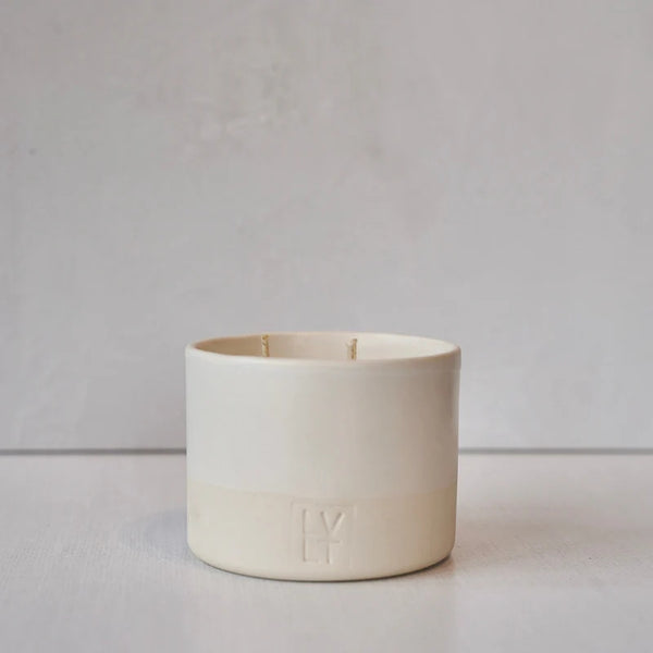 Salt Candle Vessel + Wax Candle Refill