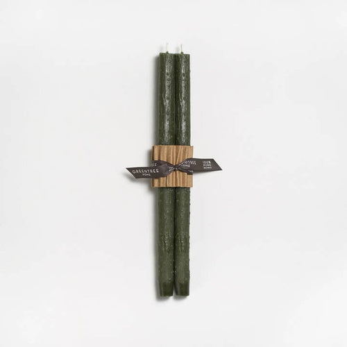 Greentree Home Candle, 12" Twig Unscented Taper Handmade Beeswax Candles