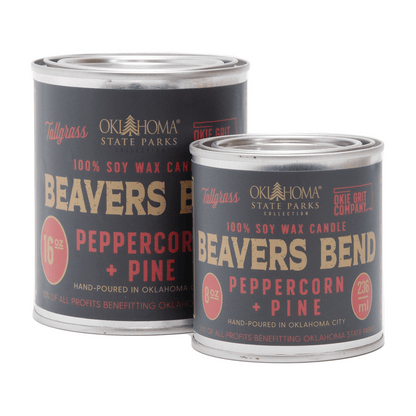 Beavers Bend: Peppercorn + Pine Soy Wax Candle