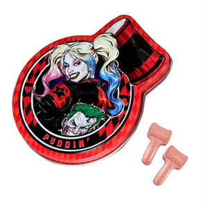 Harley Quinn Mad Love Sour Cherry Candy, 1 Ounce Tin - 12 Count Display Box