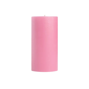 Unscented Pillar Candles, Dusty Rose