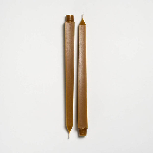 Greentree Home Candle, 12" Square Unscented Taper Handmade Beeswax Candles
