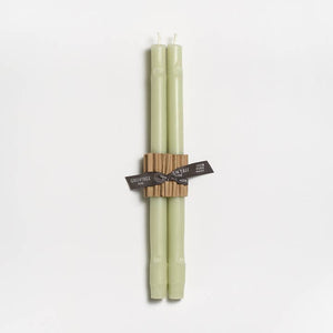 Greentree Home Candle, 12" Bamboo Unscented Taper Handmade Beeswax Candles