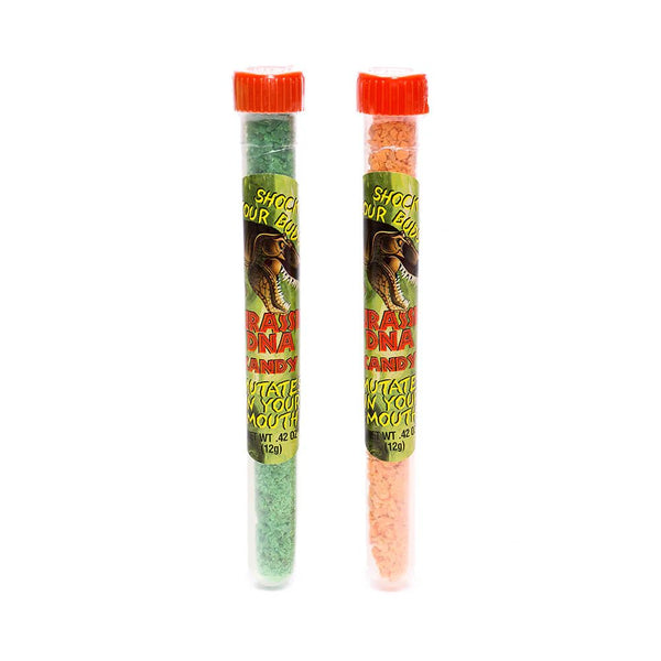 Jurassic Dinosaur DNA Rocks Candy Test Tubes - 24 Count Display Box