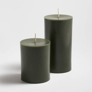Greentree Home Candle, Traditional Pillar  Unscented Taper Handmade Beeswax Candles
