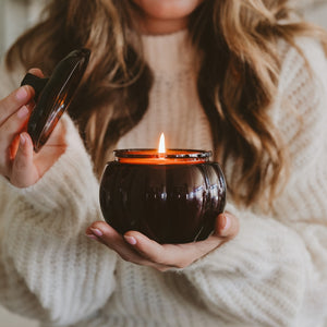 Sweet Water Decor Hello Fall Soy Candle, 20 oz Pumpkin Jar